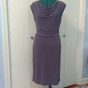 Purple/Grey Ann Taylor Rayon Cowl Neck Dress Sz 4